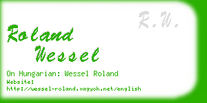 roland wessel business card